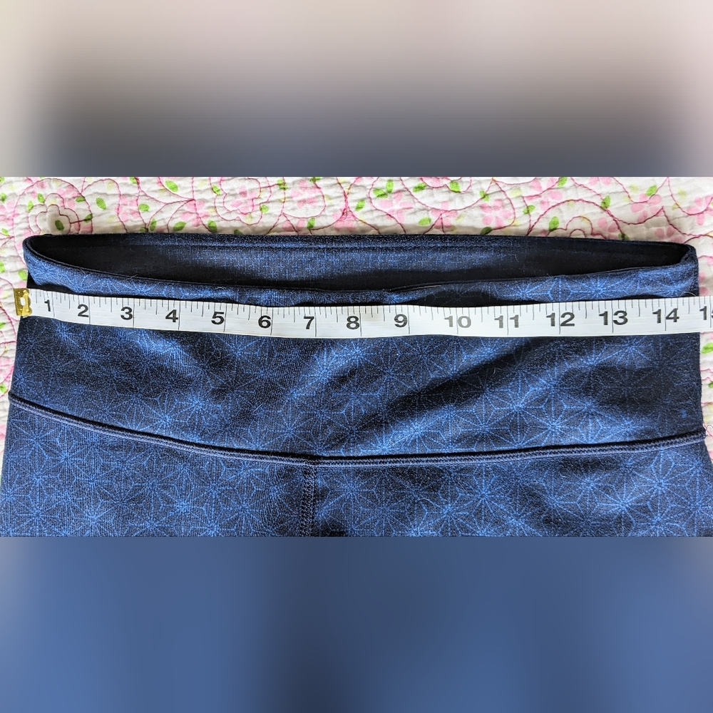 lululemon athletica Leggings Navy Blue Geometric Pattern